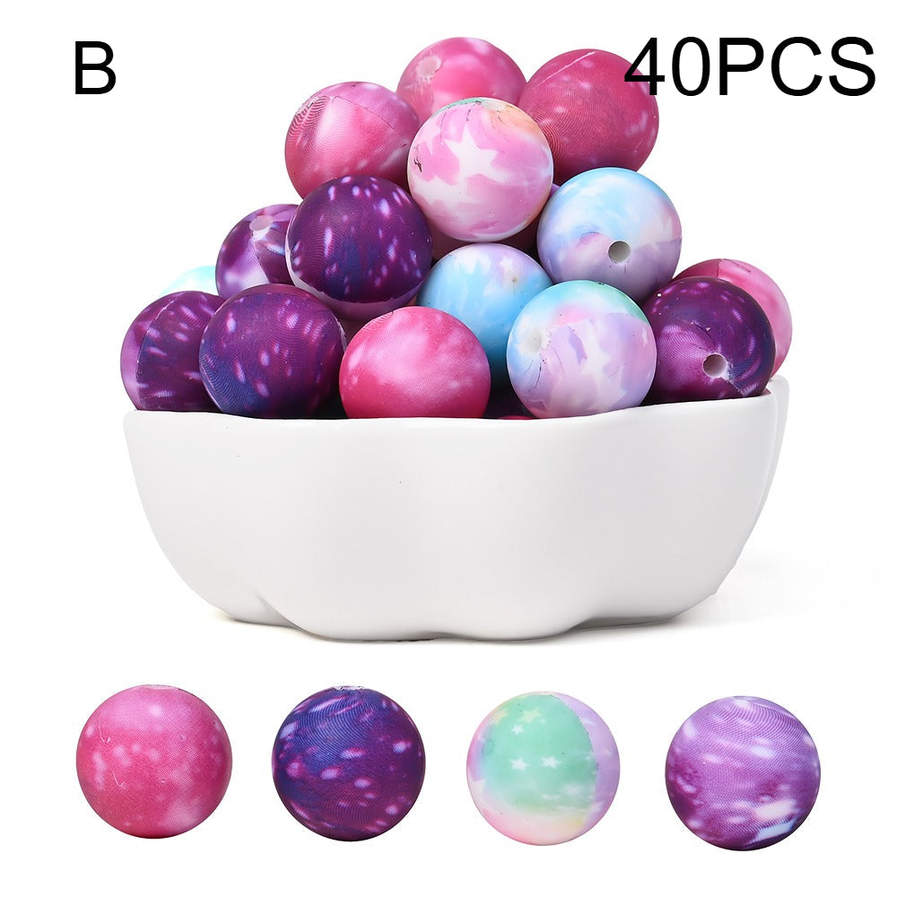 Vibrant Silicone Focal Beads Set