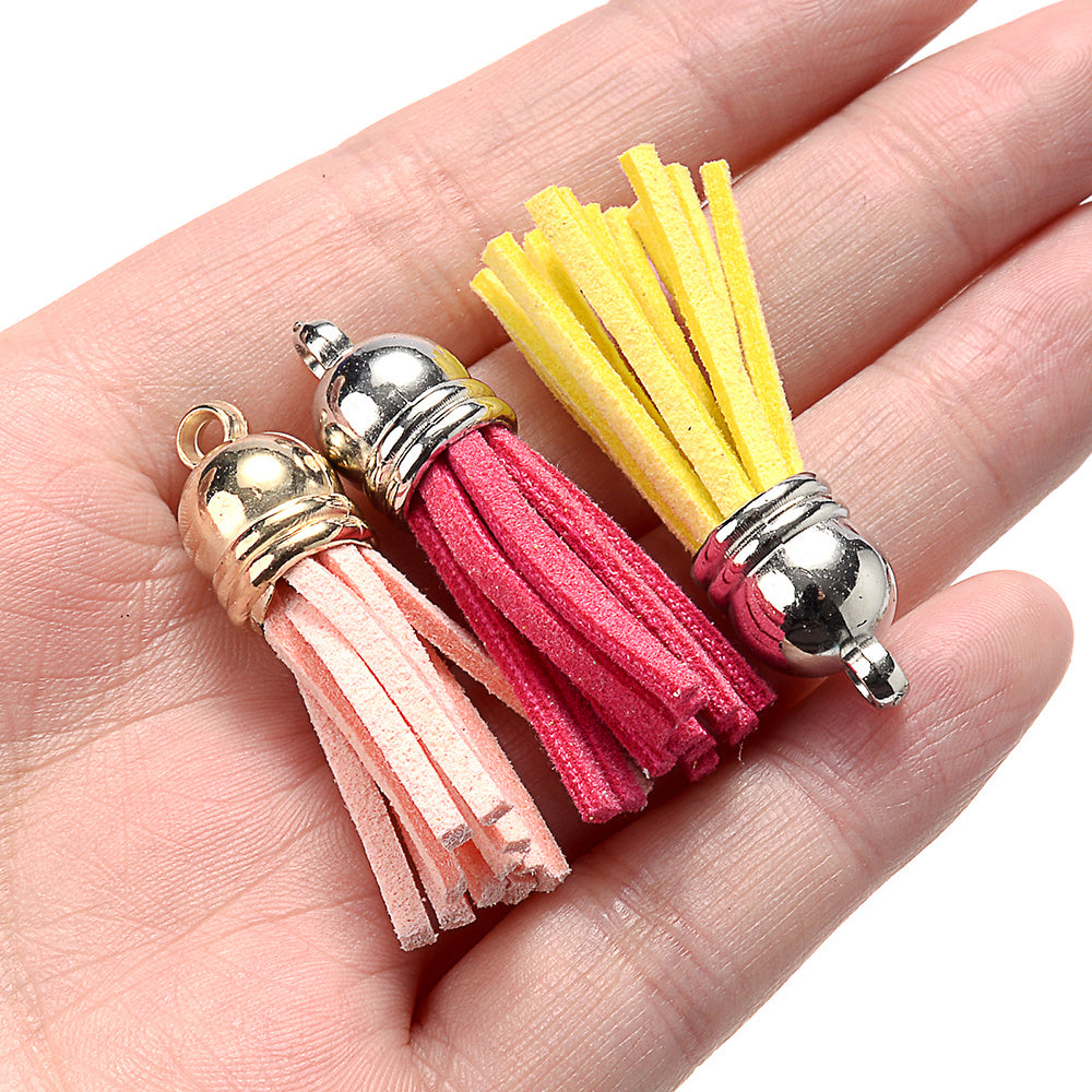 Beadable Keychain Set with Tassel Charms