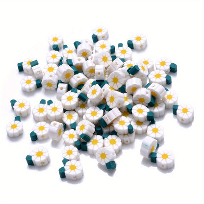 Daisy Polymer Clay Beads