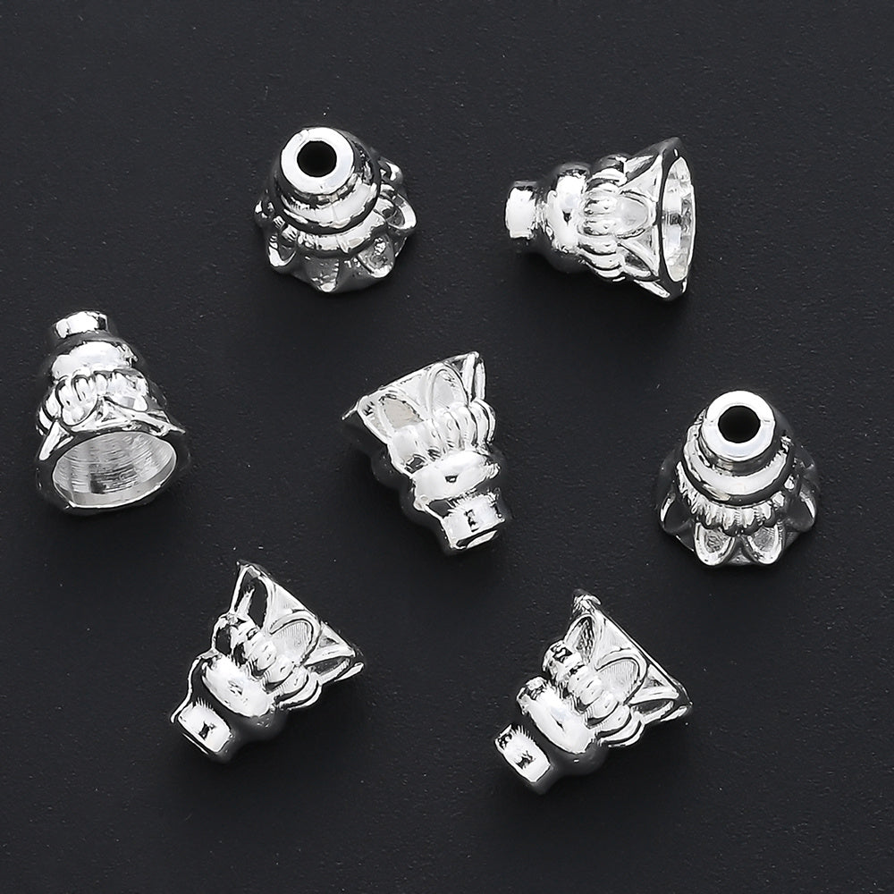 Tibetan Silver Alloy Flower Bead Caps