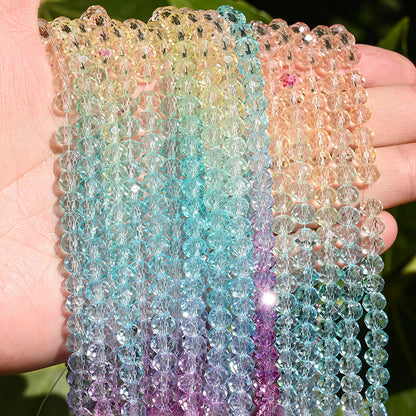 Transparent Faceted Crystal Glass Beads