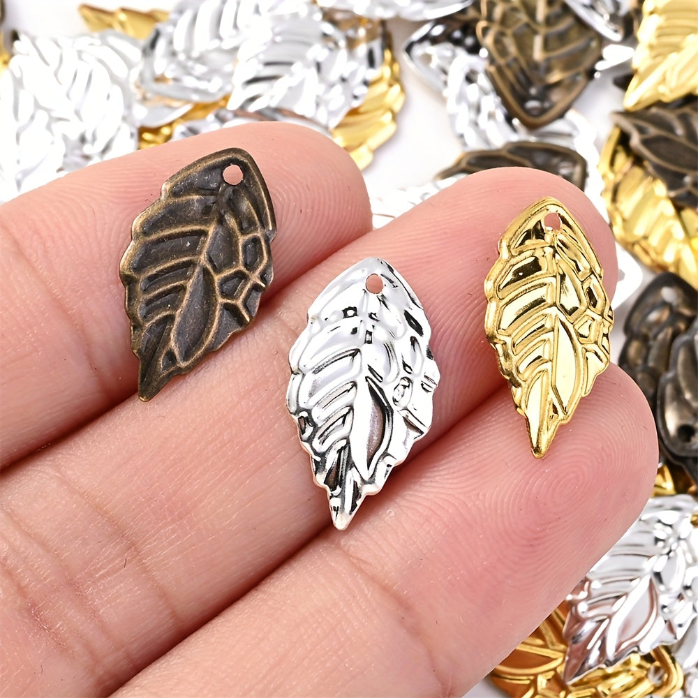 Gold and Silver Leaf Iron Beads