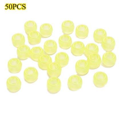 Glow-in-the-Dark Acrylic Barrel Beads