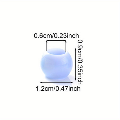 50pcs 9x12mm Colorful Acrylic Large Hole Beads