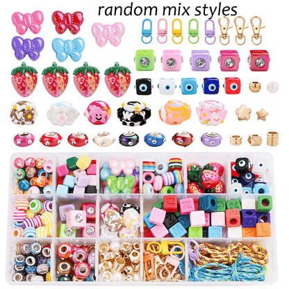 1 Box DIY Beads Keychain Making Kit