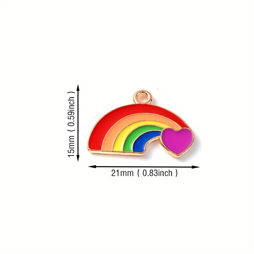 Rainbow Hand Love Alloy Pendants