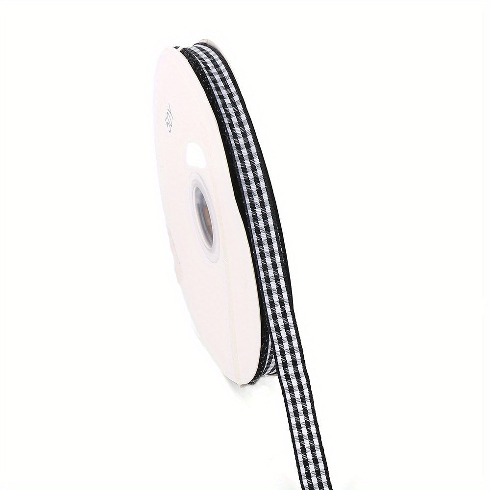 50 Yards/Roll 10 mm Christmas Plaid Satin Ribbon