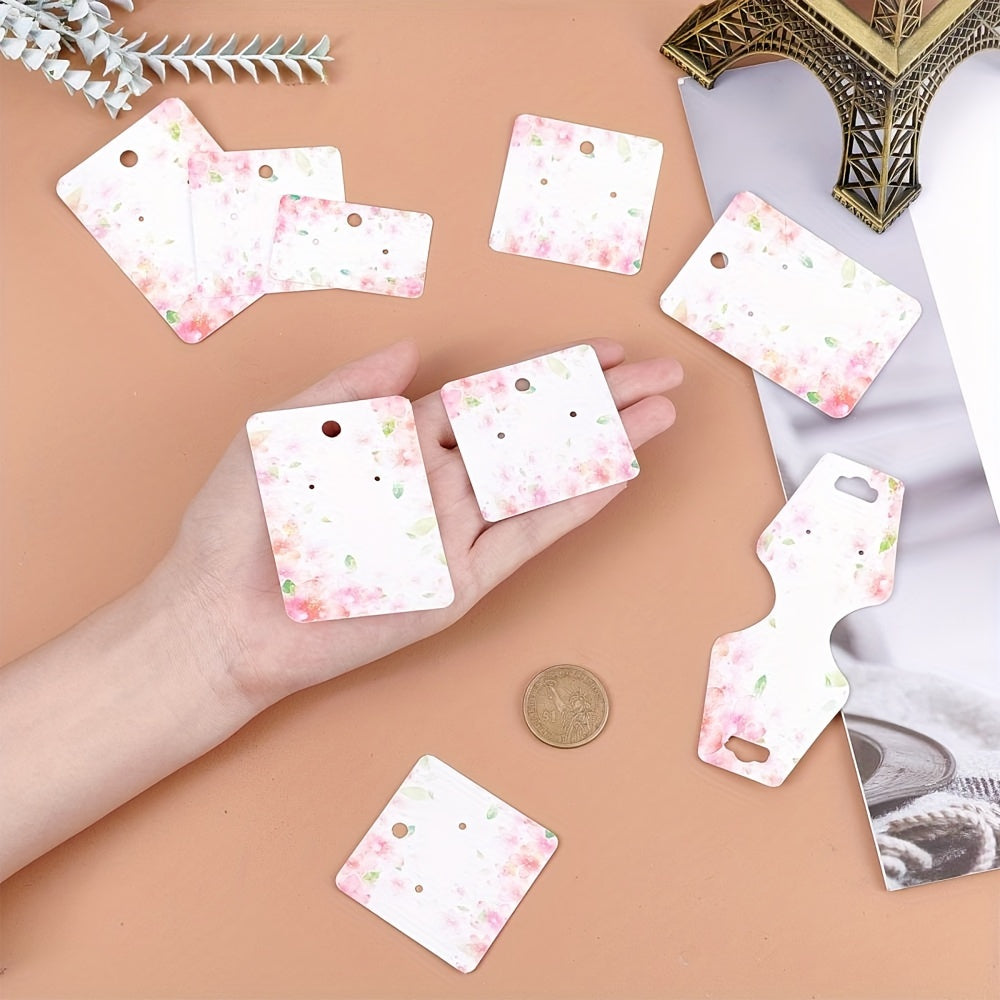 120-Piece Floral Jewelry Display Card Set
