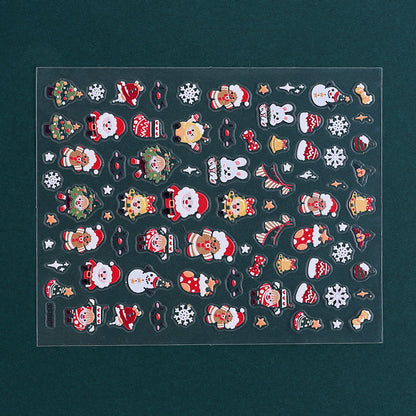 Christmas 5D Relief Nail Art Stickers