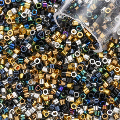 1380pcs/set 2mm Metallic Glass Seed Beads