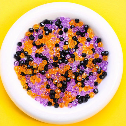 200pcs/set 4x6mm Halloween Rondelle Faceted Beads