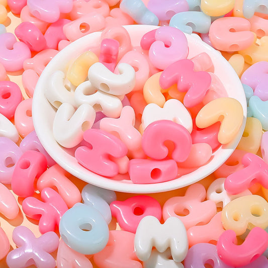 250g/bag 25mm Large Size Macaron Letter Beads