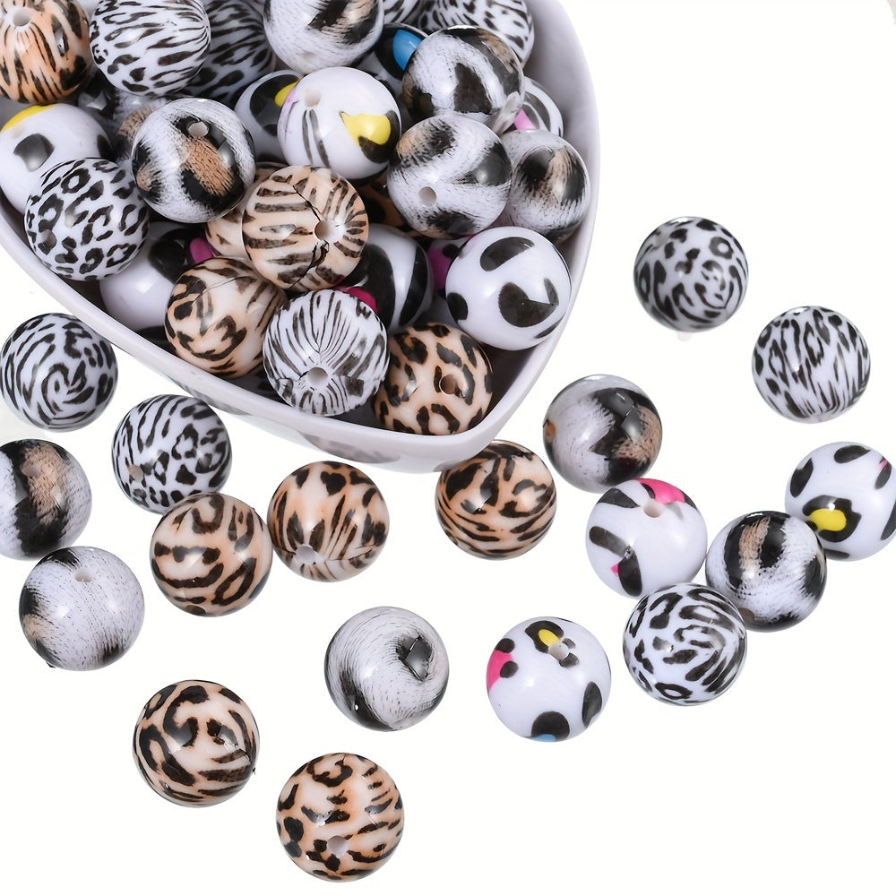 Leopard Print Acrylic Beads