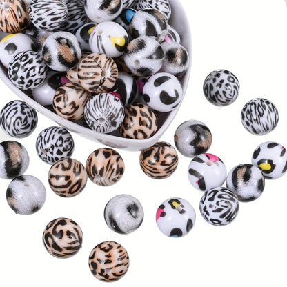 Leopard Print Acrylic Beads
