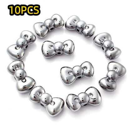 10pcs 15x26mm Christmas Bow Acrylic Beads
