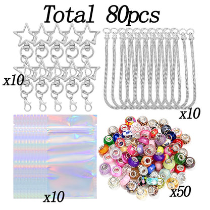 Star Beadable Keychain Set
