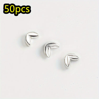 50pcs/set 5x7mm Wheat Ear Zinc Alloy Beads