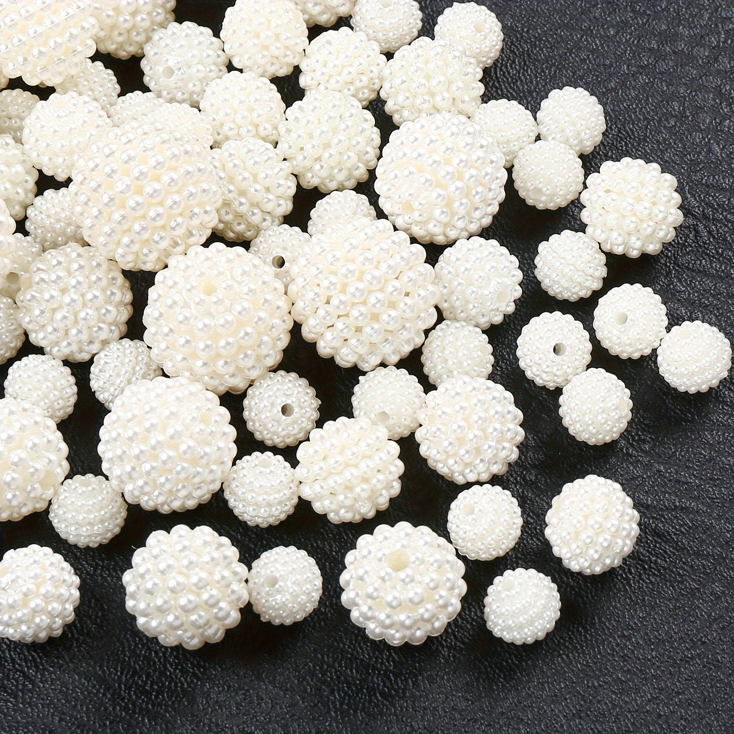 10/12/14/16/18/20mm Beige Round Acrylic Bead Set