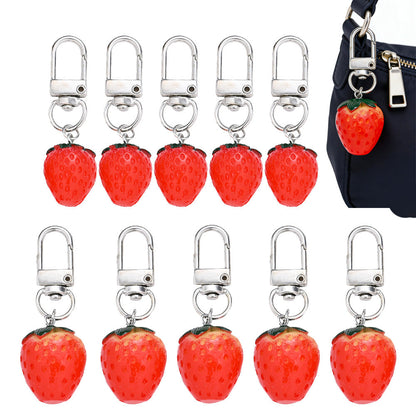 3D Strawberry Resin Pendant Charms