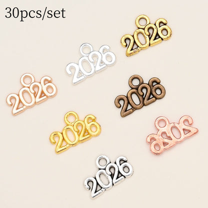 Vintage Number Letter Metal Charms