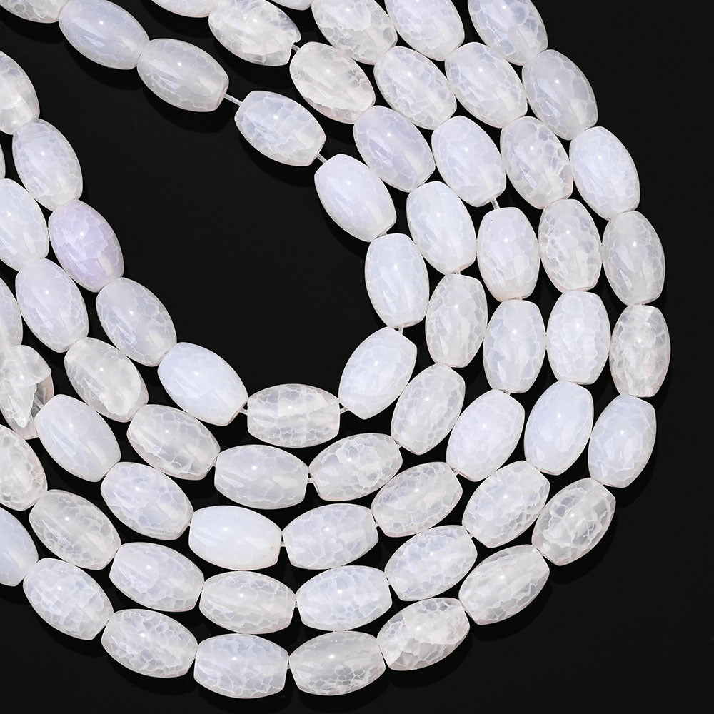 32pcs/strand 8x12mm Natural Agate Rice Shaped Beads