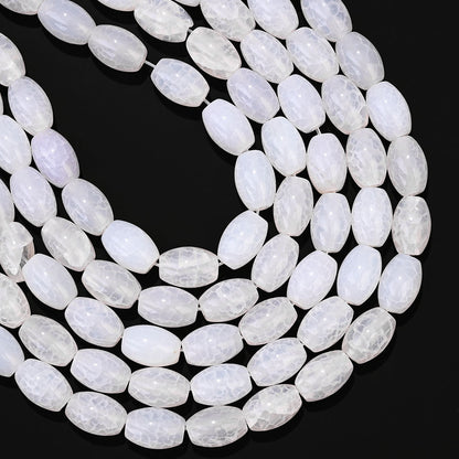 32pcs/strand 8x12mm Natural Agate Rice Shaped Beads