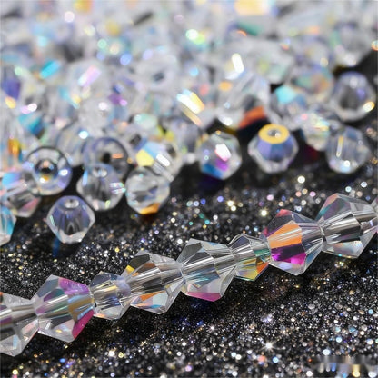 3/4 mm AB Glass Rhombus Beads