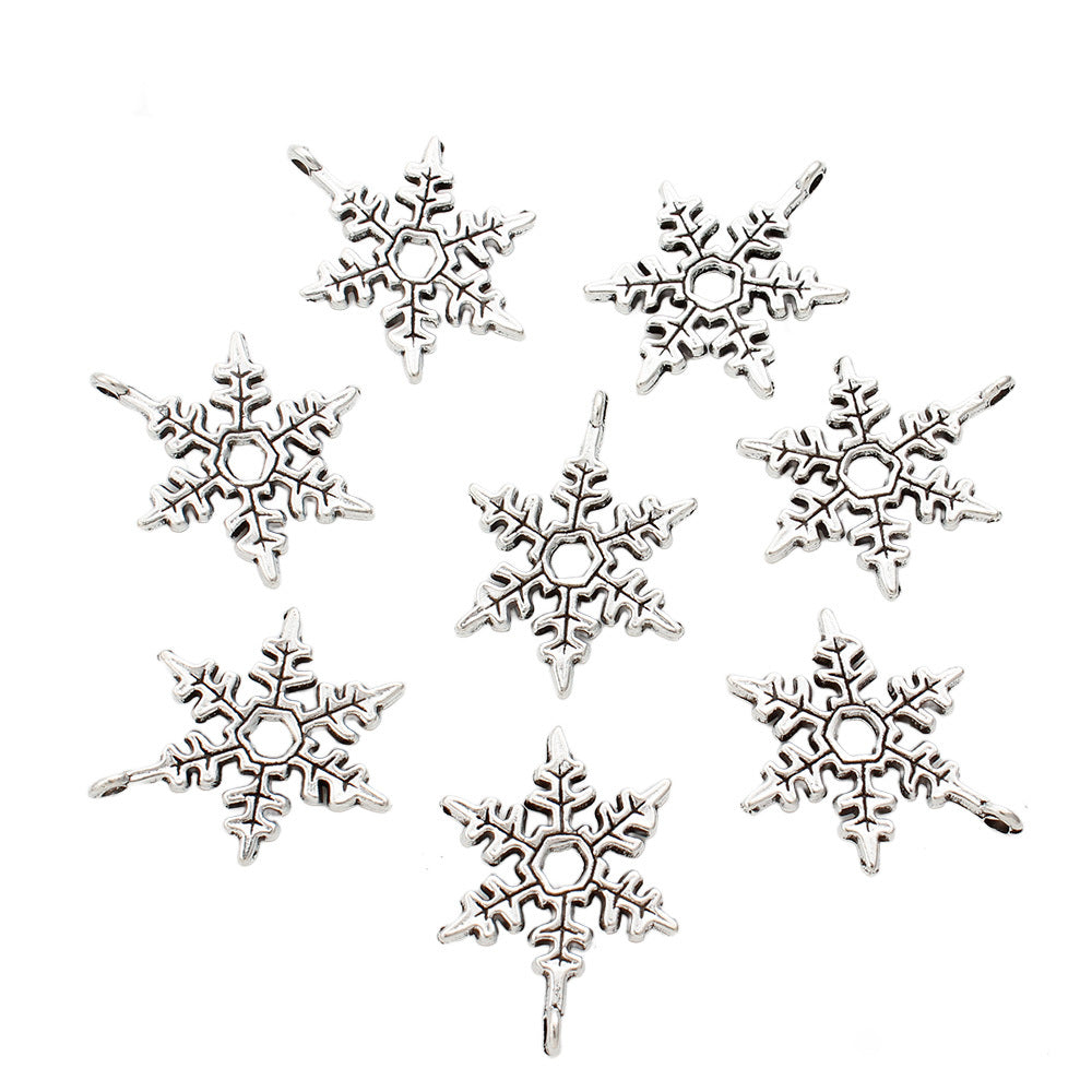 Hollow Snowflake Alloy Pendants