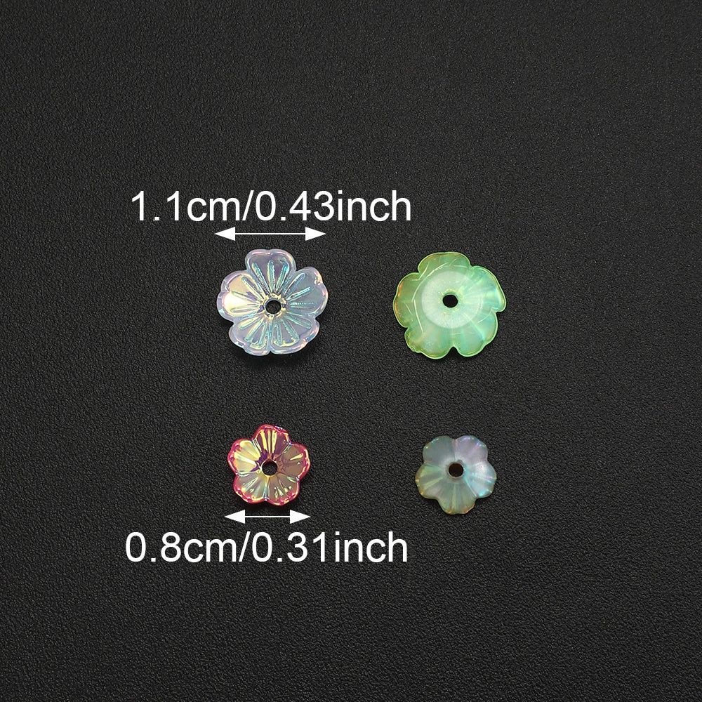 Gradient Acrylic Plum Blossom Beads