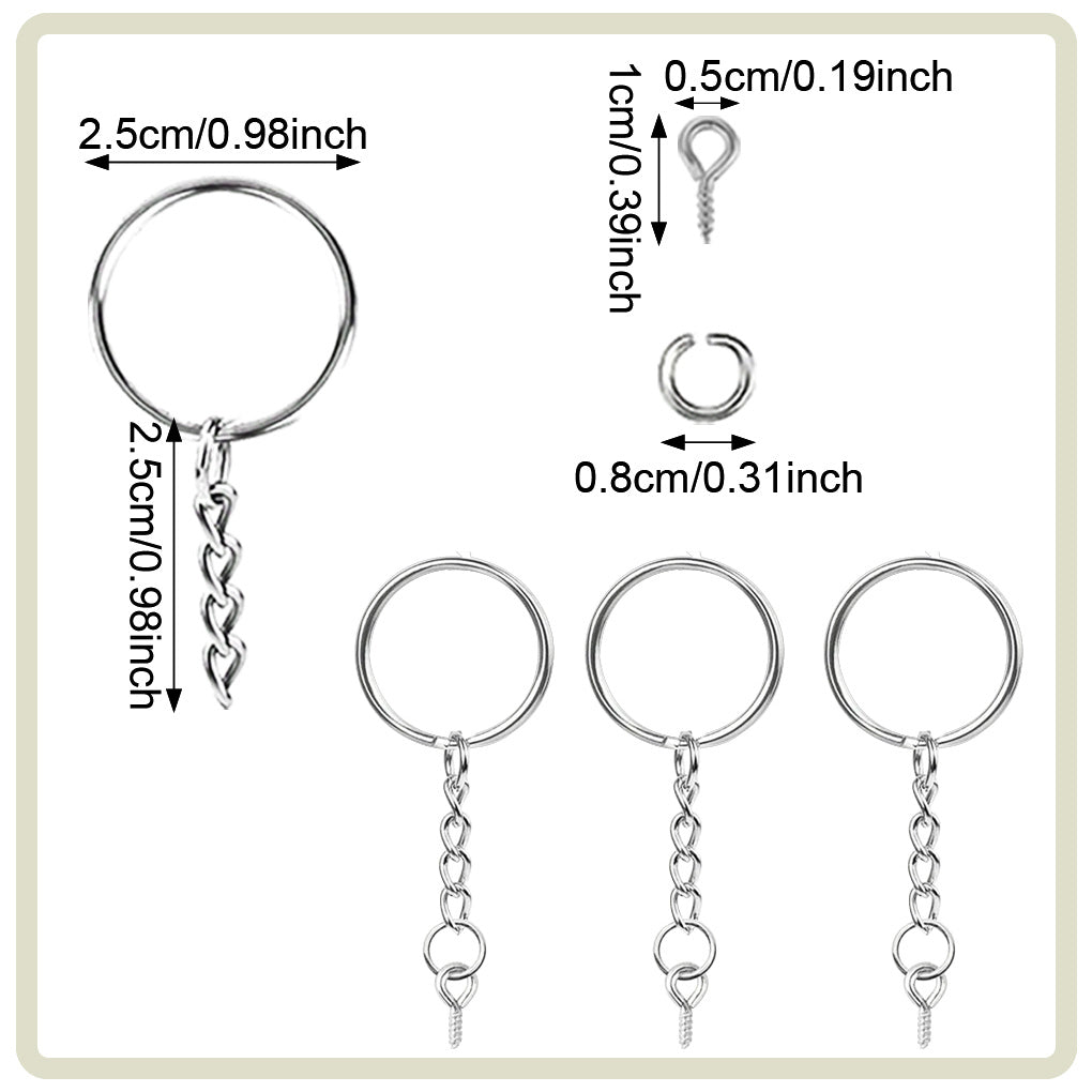 120/250-Piece DIY Keychain Making Supplies Set