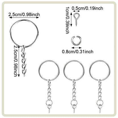 120/250-Piece DIY Keychain Making Supplies Set