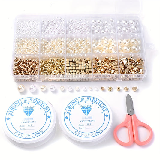 1240pcs Imitation Pearl CCB Beads Set