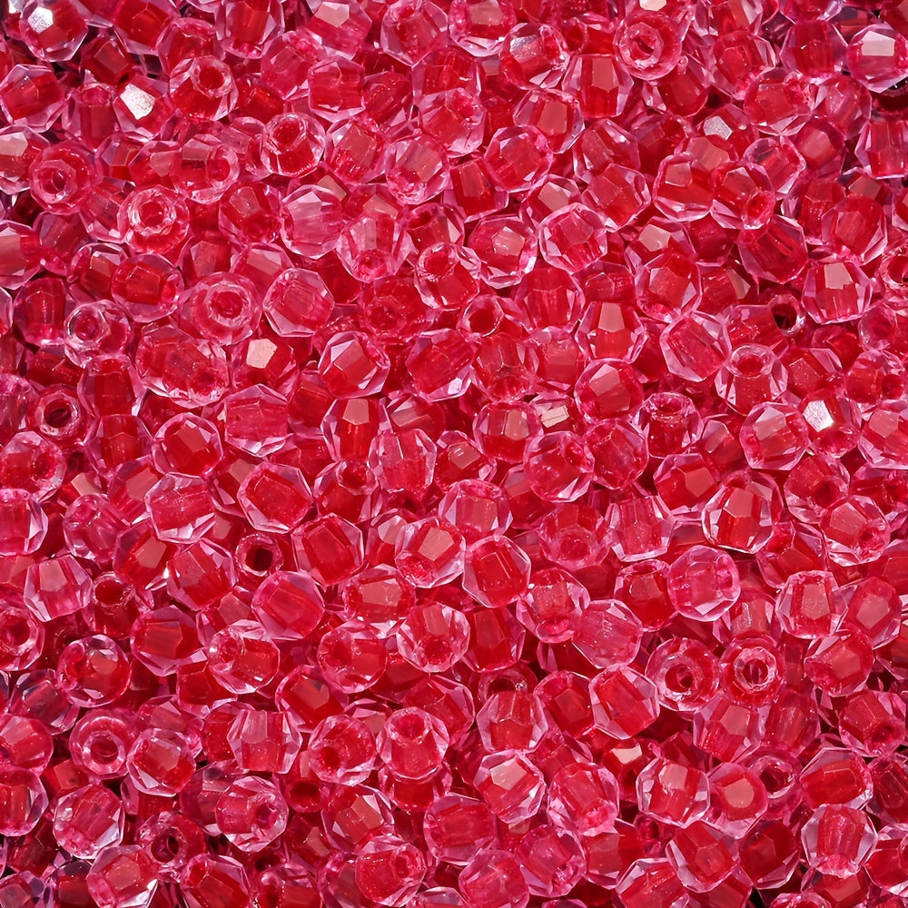 Transparent 4 mm Diamond-Shaped Glass Beads