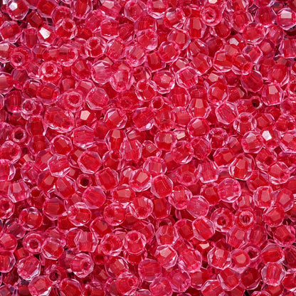 Transparent 4 mm Diamond-Shaped Glass Beads