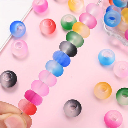 Rubber Acrylic Large Hole Spacer Beads