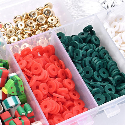 Christmas Polymer Clay Beads Set