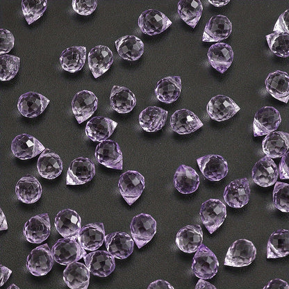 8x10 mm Glitter Strawberry Faceted Glass Beads
