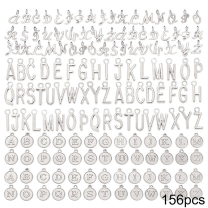 78/156PCS A-Z Alloy Letter Pendant Set