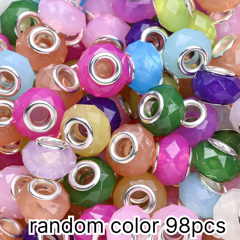 European Faceted Large Hole Spacer Beads