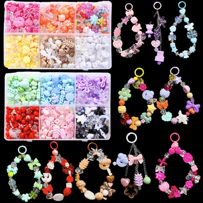 480g Random Color Acrylic Spacer Beads Set