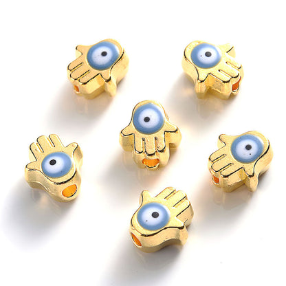 10PCS Mini Multicolor Evil Eye Spacer Bead Set