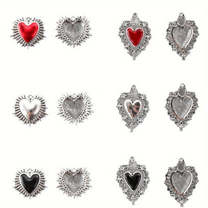 Love & Peach Heart Alloy Hook Charms