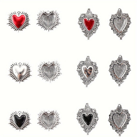 Love & Peach Heart Alloy Hook Charms