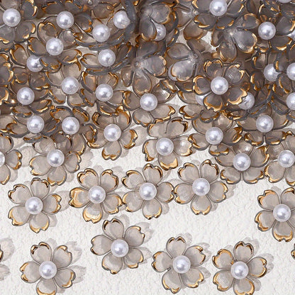Colorful Cherry Blossom Acrylic Beads