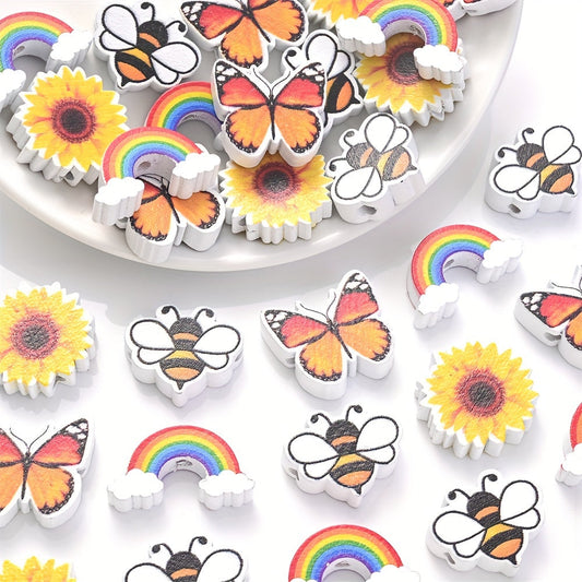 Summer Theme Wooden Beads