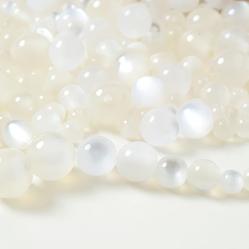 White Acrylic Round Beads