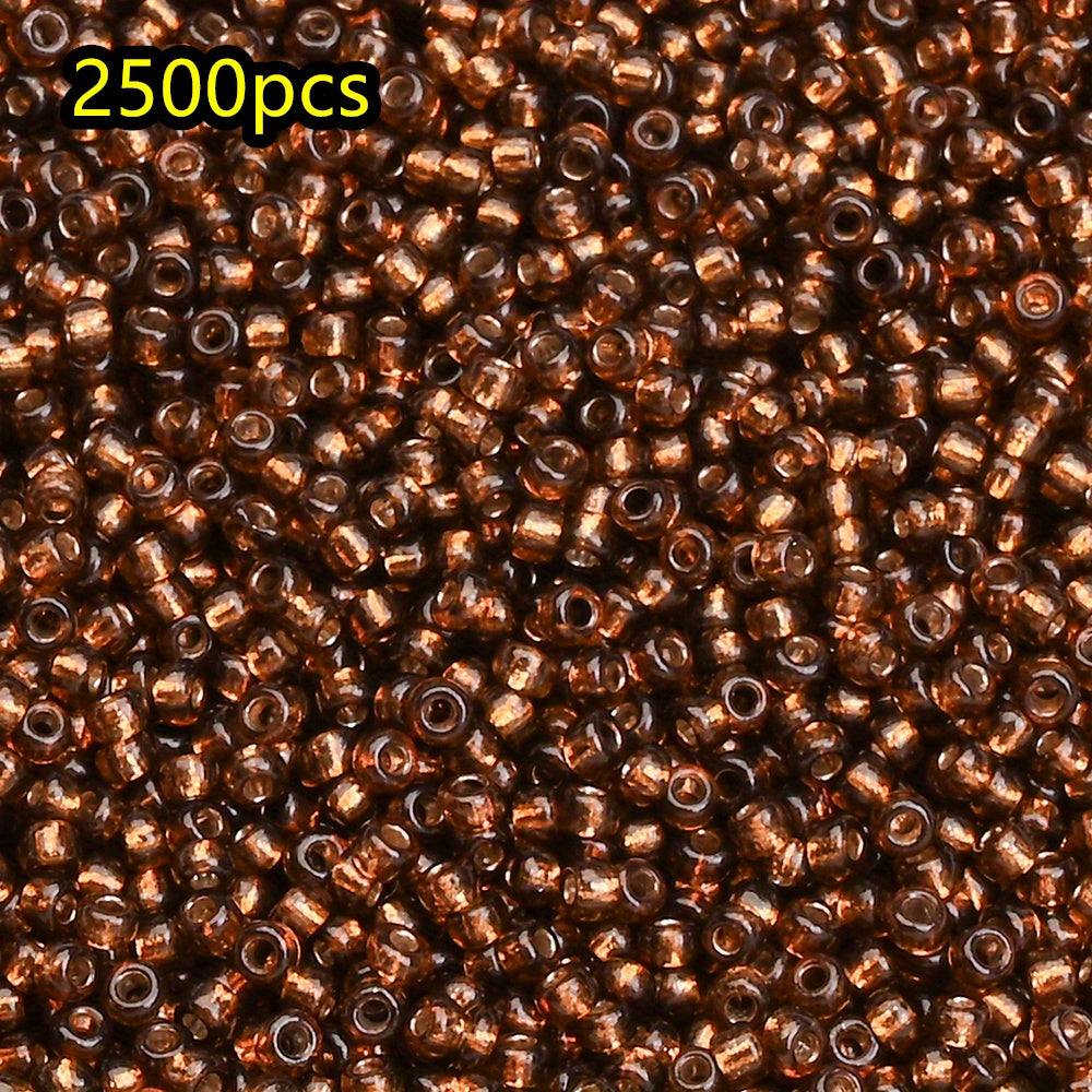 2500pcs/set 1.5mm Shiny Glass Seed Beads