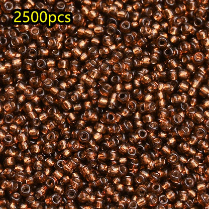 2500pcs/set 1.5mm Shiny Glass Seed Beads