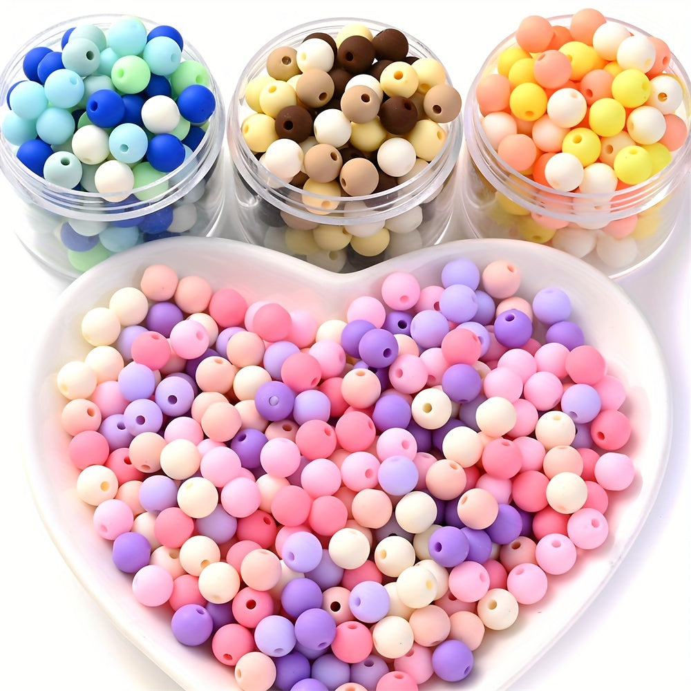 50/100pcs 6/8mm Macaron Matte Acrylic Round Beads