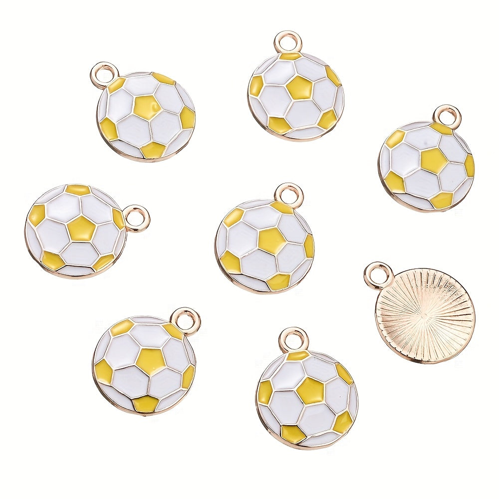 10PCS 13×17mm Colorful Football Acrylic Pendant Set